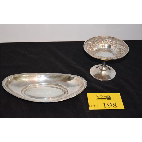 STERLING COMPOTE & STERLING BOWL (2 PCS)