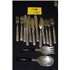 Image 1 : JAVANESE SILVER SALAD SERVERS & FLATWARE (14 PCS)