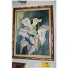 Image 1 : FRAMED OIL ON CANVAS, "WHITE FLOWERS"; SIGNED C. HENNINGS-CHILTON (18" X 24")
