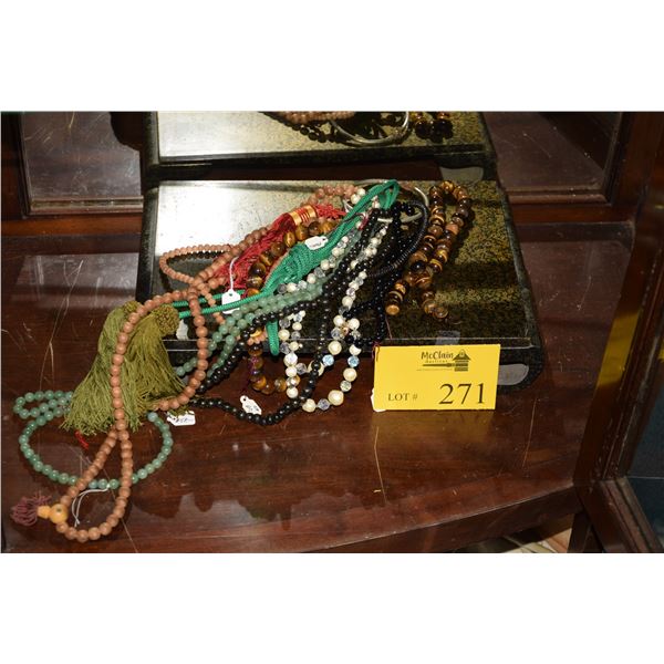 COLLECTION OF BEADS & ROSARIES