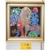 Image 1 : FRAMED SERIGRAPH, "LION"; SIGNED BY ARTIST JIANG TIE-FENG W/CERTIFICATE OF AUTHENTICITY, 73/300 (15 