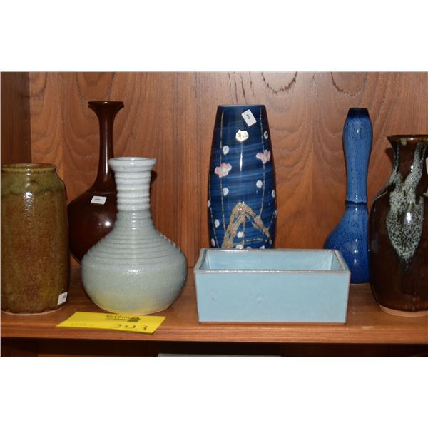 COLLECTION OF JAPANESE VASES & PLANTER