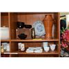 Image 1 : MIXED LOT: BAMBOO BASKET, LACQUER, BOWLS, CUPS & VASES
