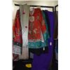 Image 1 : MIXED LOT: ANTIQUE CHINESE COATS, SILK TOPS, CHEONG SAMS & SCARF (7 PCS)