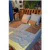 Image 2 : KING SIZE DOVET COVER, 5 EURO SHAMS (26" X 26")  (W/2 PILLOWS), 2 PILLOWS (12" X 20"), 2 PILLOW CASE