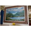 Image 1 : FRAMED OIL ON CANVAS, "HAWAIIAN LANDSCAPE"; SIGNED VOSBURGH (ROSELIE VOSBURGH) (24" X 36")