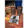 Image 1 : COCO JOES TIKI BOOKENDS & ORIGINAL UN-PUBLISHED PHOTO OF ISRAEL KAMAKAWIWO'OLE BY ASHER OKADA & "MAK