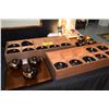 Image 1 : COLLECTION OF BLACK & GOLD LACQUER COVERED BOWLS & TRAYS (IN STORAGE BOXES)