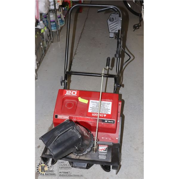 CRAFTSMAN 20 IN ELECTRIC - CORDED- SNOWBLOWER