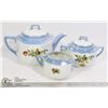 Image 1 : VINTAGE 3 PC TEAPOT, CREAM, SUGAR