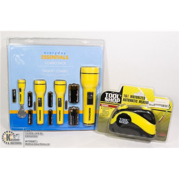 SEALED ITEMS 4 PACK OF FLASHLIGHTS