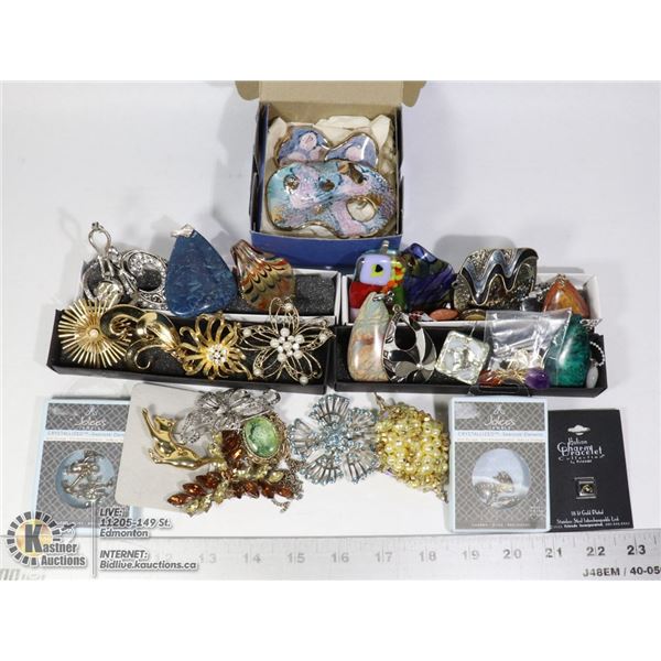 A LOT OF PENDANTS VARIETY W/2 BOXES OF