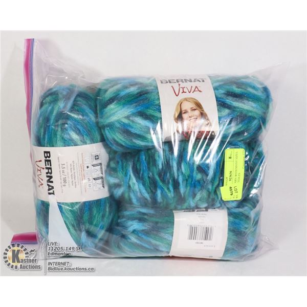 4 BERNAT YARN WITH MANY SIZES KNITTING NEEDLES