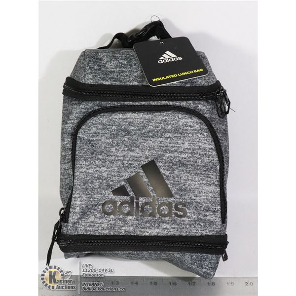 NEW ADIDAS INSULATED LUNCH BAG 3 ZIPPERED