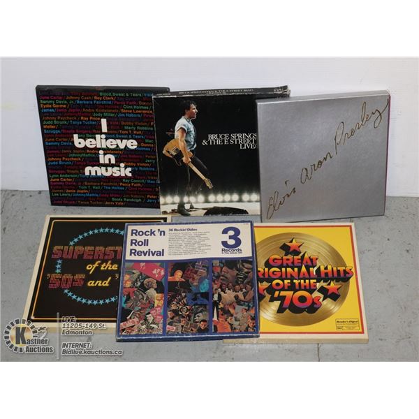 LOT OF ASSORTED RECORDS ELVIS ARON PRESLEY LP,