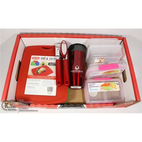 7 CUTTING BOARDS/FOOD CONTAINER/CONTIGO CUP