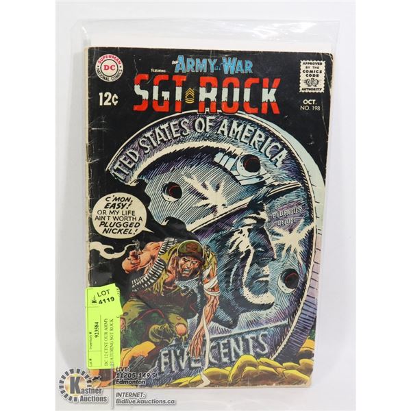 DC 12 CENT OUR ARMY AT WAR #198 FEATURING SGT ROCK