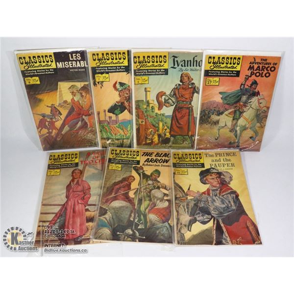 7 CLASSICS ILLUSTRATED 15 CENT COMICS