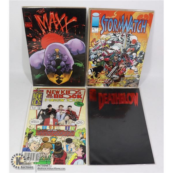 FOUR VINTAGE NO 1 COMICS