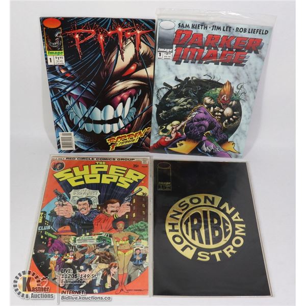 FOUR VINTAGE NO 1 COMICS