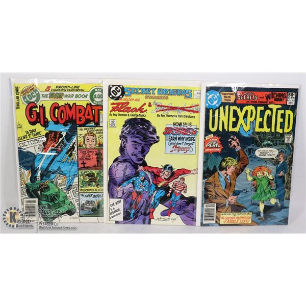 THREE VINTAGE ASSTD DC COMICS
