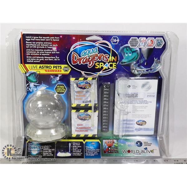 NEW AQUA DRAGONS IN SPACE WITH CERTIFICATE OF