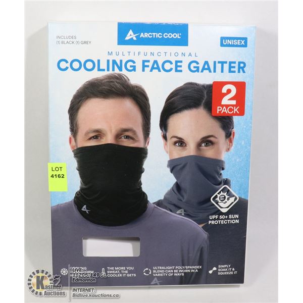 ARCTIC COOL UNISEX COOLING FACE GAITER 2 PACK
