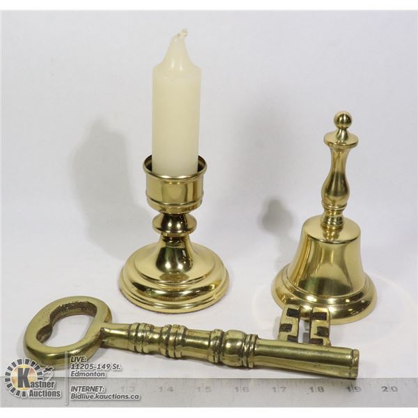 FLAT 3 PC SOLID BRASS