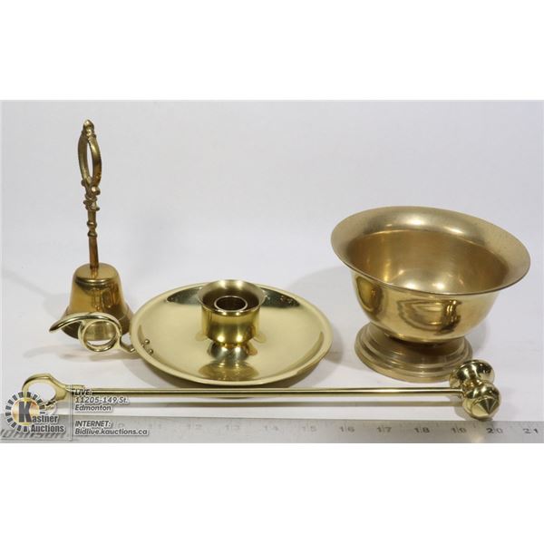 FLAT 4 PC SOLID BRASS
