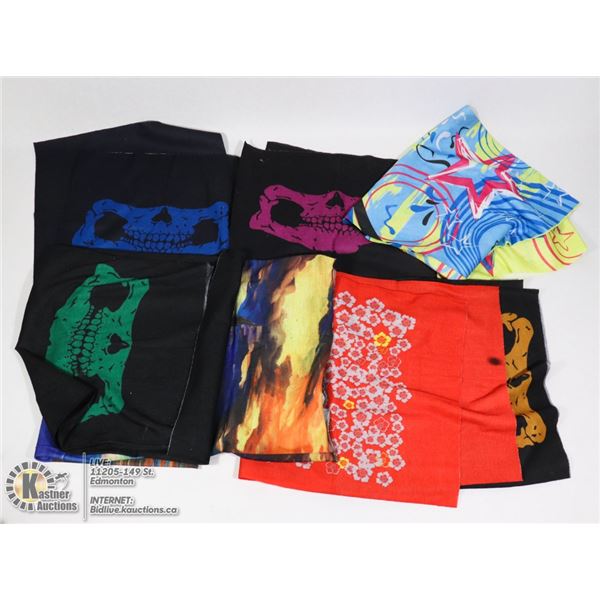 BOX OF NEW NECK GAITERS