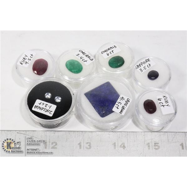 X7 GENUINE RUBY, EMERALD, SAPPHIRE, GEMS