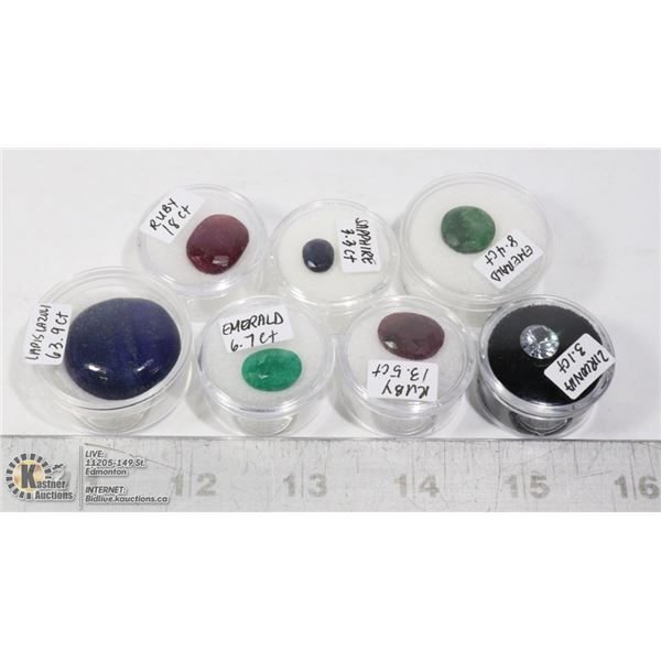 X7 GENUINE RUBY, EMERALD, SAPPHIRE, GEMS