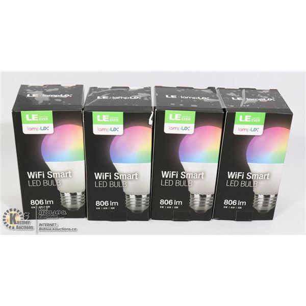 BUNDLE OF 4 WIFI SMART LED BULBS