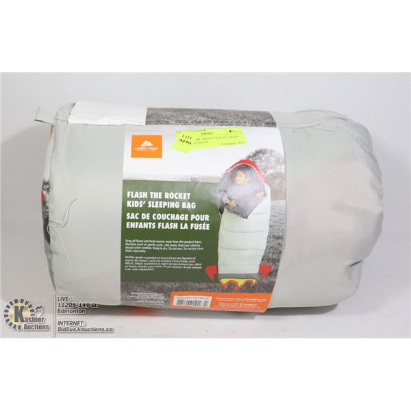 NEW OZARK TRAILS ROCKET KIDS SLEEPING BAGS