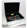 Image 1 : LARGE MIRROR BOX FULL OF TURQUOISE JEWELRY