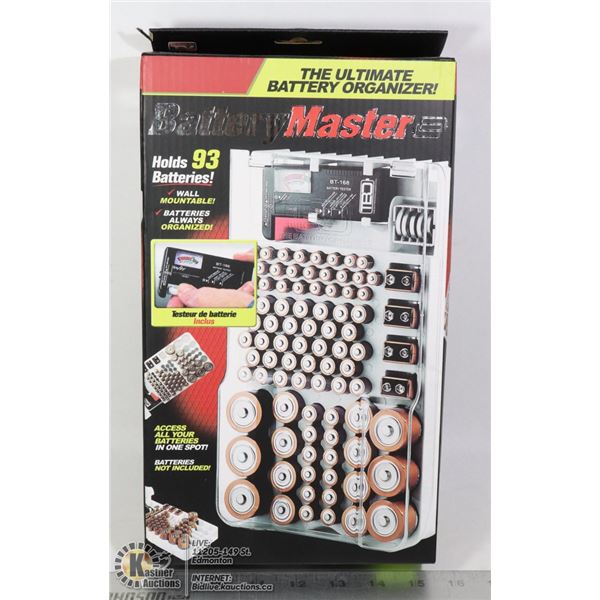 BATTERY MASTER BATTERY ORGANIZER WITH
