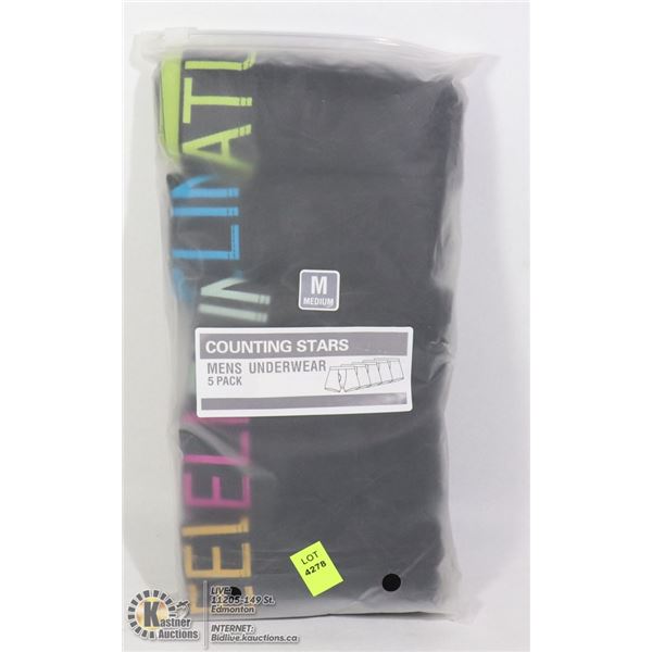 5 PACK MENS COUNTING STARS UNDERWEAR