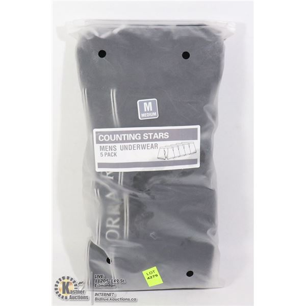 5 PACK MENS COUNTING STARS UNDERWEAR