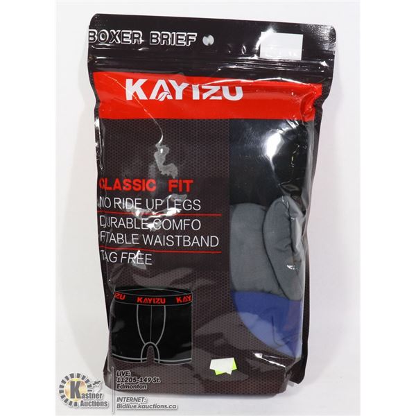 3 PACK OF KAYIZU MENS BOXER BRIEFS