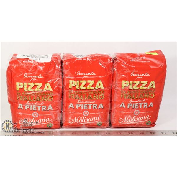 THREE BAGS OF PIZZA DOUGH MIX