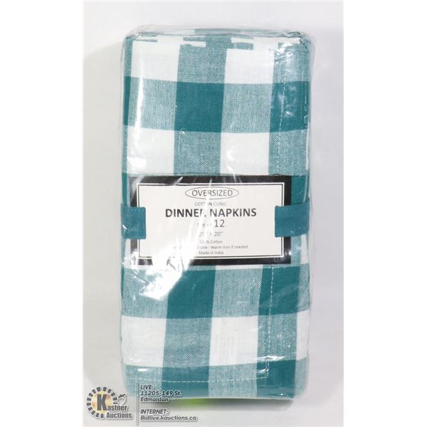 12 PACK OF OVERSIZED COTTON DINNER NAPKINS