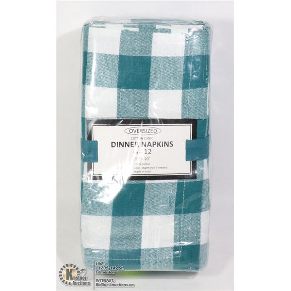 12 PACK OF OVERSIZED COTTON DINNER NAPKINS