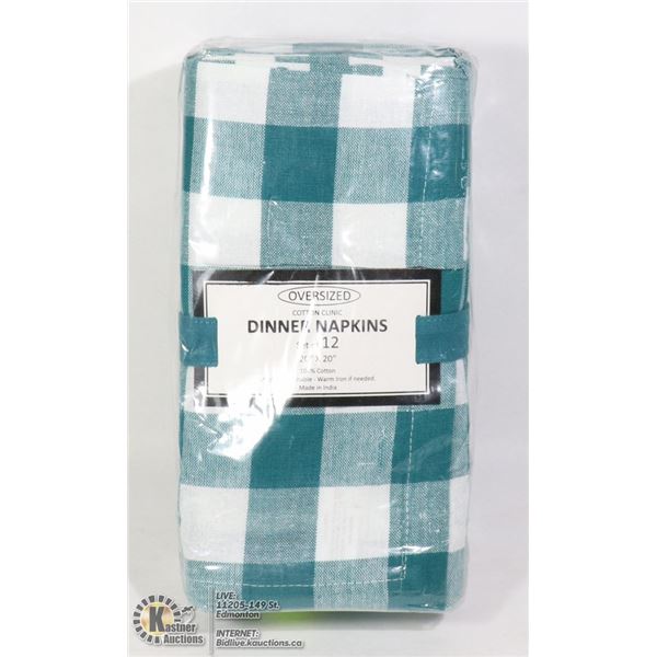 12 PACK OF OVERSIZED COTTON DINNER NAPKINS