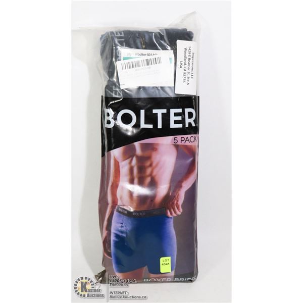 5 PACK MENS BOXER BRIEFS SIZE X-LARGE