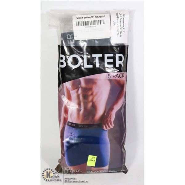 5 PACK MENS BOXER BRIEFS SIZE X-LARGE
