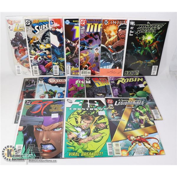 BOX OF 15 RANDOM ASSORTED DC COMICS