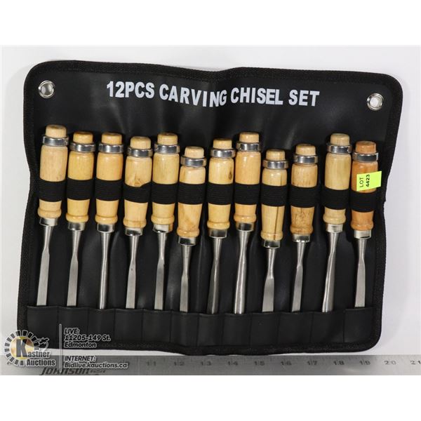 12PC CARVING CHISEL SET IN HOLDER