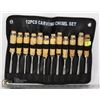 Image 1 : 12PC CARVING CHISEL SET IN HOLDER