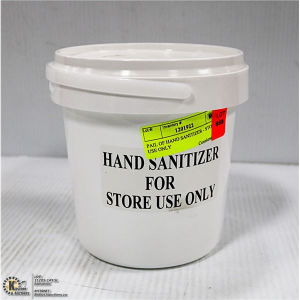 PAIL OF HAND SANITIZER - STORE USE ONLY