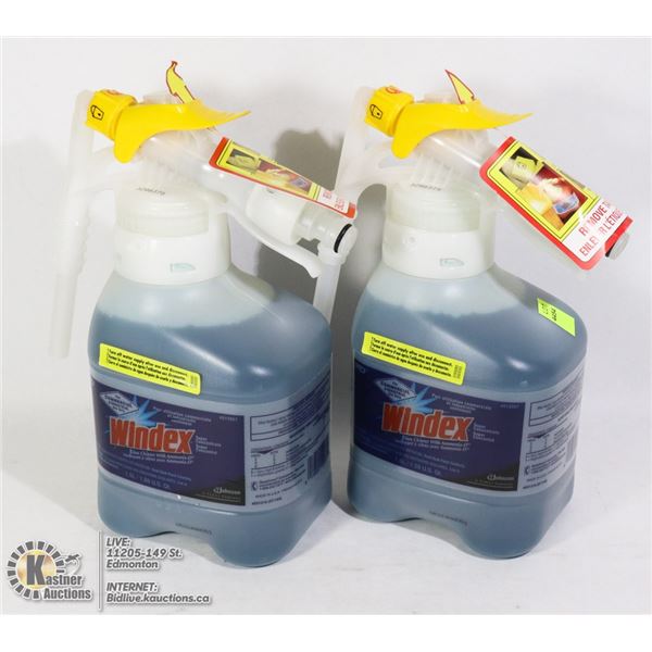 TWO COMMERCIAL WINDEX BOTTLES